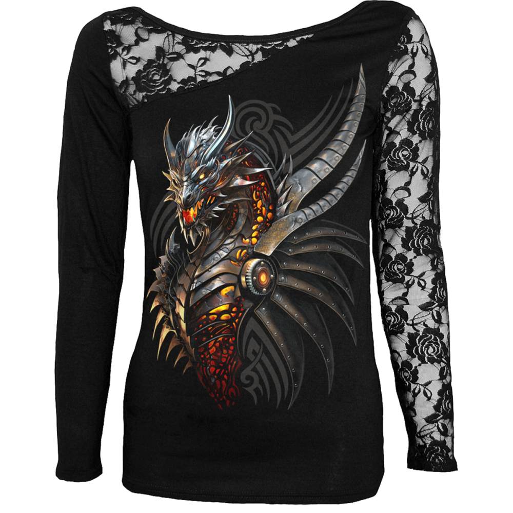 Spiral - Razor Back Longsleeve top - Black